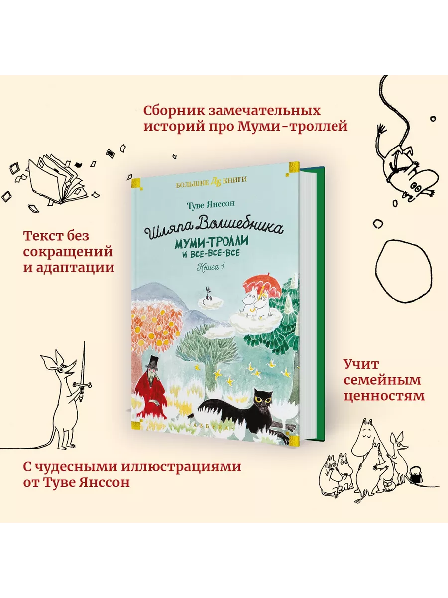 Шляпа Волшебника. Муми-тролли и все-все- Азбука 172519632 купить за 728 ₽ в  интернет-магазине Wildberries