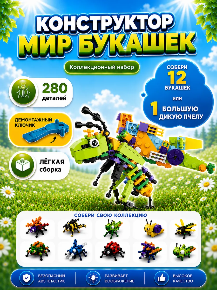 Конструктор Lego набор насекомые Мир букашек
