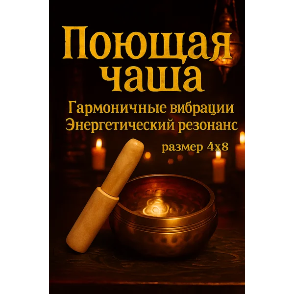 Поющая чаша с резонатором 4х8