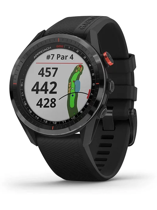 GARMIN APPROACH S62, BLACK CERAMIC BEZEL WITH BLACK BAND