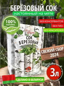 Березовый сок натуральный 3 литра с мятой Health-Food 172608338 купить за 594 ₽ в интернет-магазине Wildberries