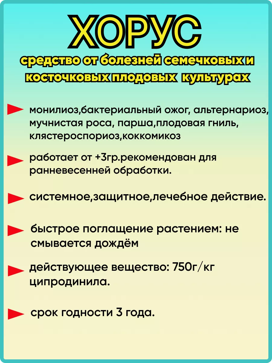 Хорус 2г-4шт От болезней растений, фунгицид. Август 172636284 купить за 405  ₽ в интернет-магазине Wildberries