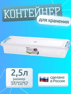 Контейнер для хранения пластиковый с крышкой без выбора цвета 172644280 купить за 297 ₽ в интернет-магазине Wildberries