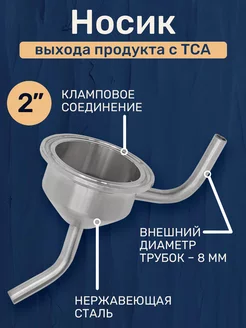 Носик выхода продукта с ТСА 2 дюйма ГрадусОК.рф 172677533 купить за 501 ₽ в интернет-магазине Wildberries