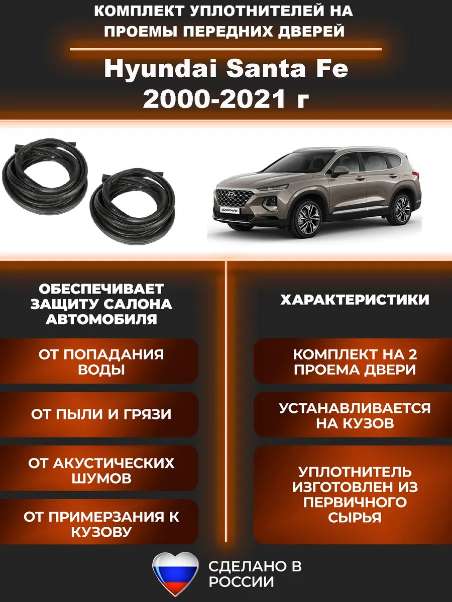 Комплект уплотнителей для Хендай Санта Фе 2000-2021 г (2 шт)