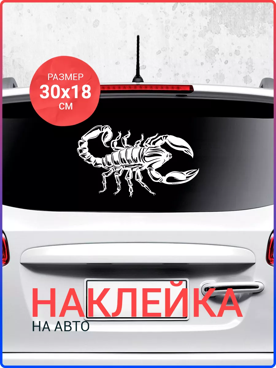 Наклейка на авто 30х18 Скорпион вар2 Live Car 172695546 купить за 330 ₽ в  интернет-магазине Wildberries