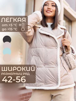 Куртка демисезонная стеганая с мехом осень Ezewika 172709271 купить за 4 373 ₽ в интернет-магазине Wildberries