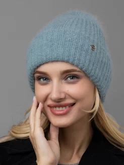 Шапка женская из ангоры вязаная зимняя на флисе с отворотом Dika Knit 172713311 купить за 1 148 ₽ в интернет-магазине Wildberries