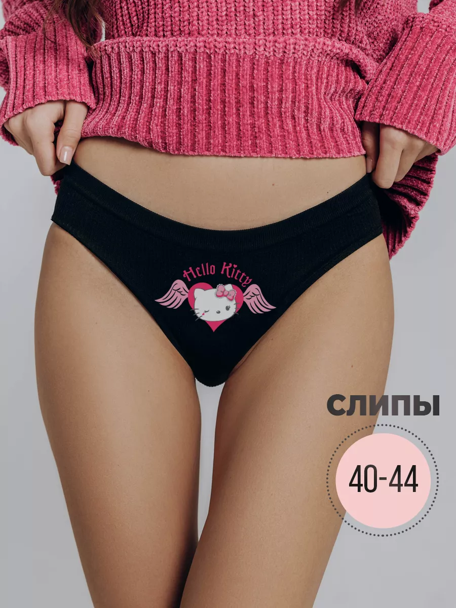 Трусы слипы с принтом аниме y2k Hello Kitty 172735458 купить за 199 ₽ в  интернет-магазине Wildberries