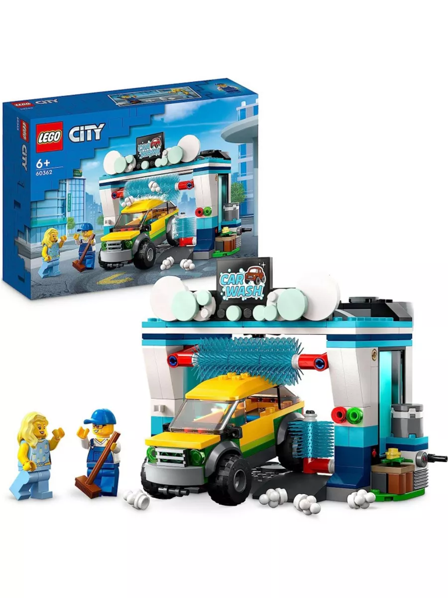 Конструктор LEGO City Автомойка City Carwash 60362 LEGO 172790608 купить за  2 949 ₽ в интернет-магазине Wildberries