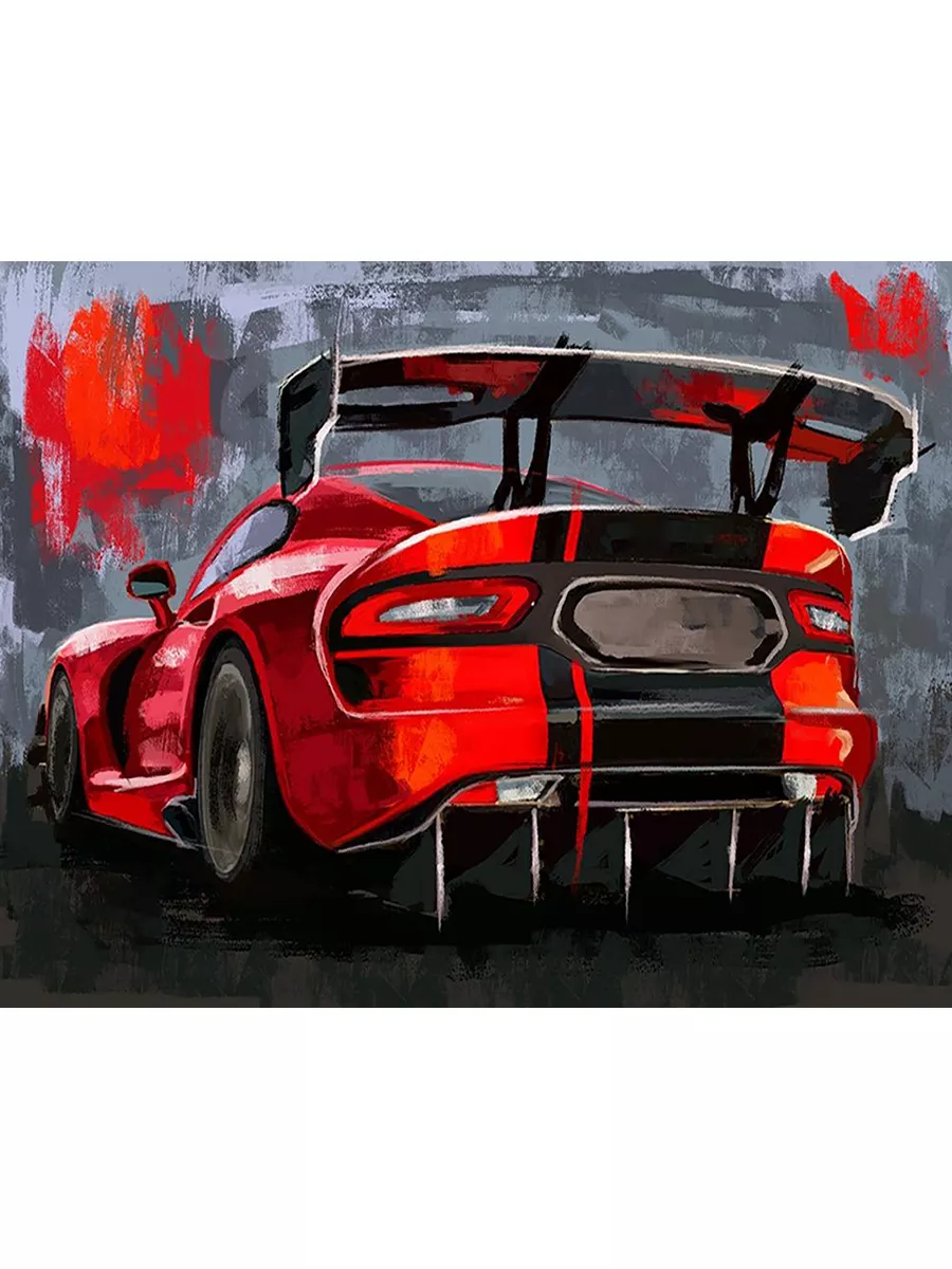 Картина по номерам Dodge Viper...