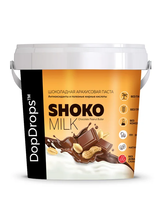 DopDrops Шоколадная паста арахисовая хрустящая 500г, 1 кг, фото 7