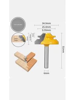 Кромочная фреза для углового сращивания/хвостовик 6мм нет бренда 172843469 купить за 939 ₽ в интернет-магазине Wildberries