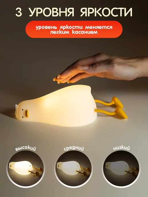 loid Ночник детский Уставшая уточка светильник, белый, фото 2