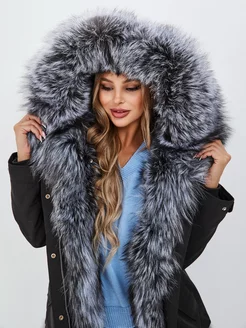 Парка зимняя с натуральным мехом Nanu furs 172914565 купить за 30 134 ₽ в интернет-магазине Wildberries