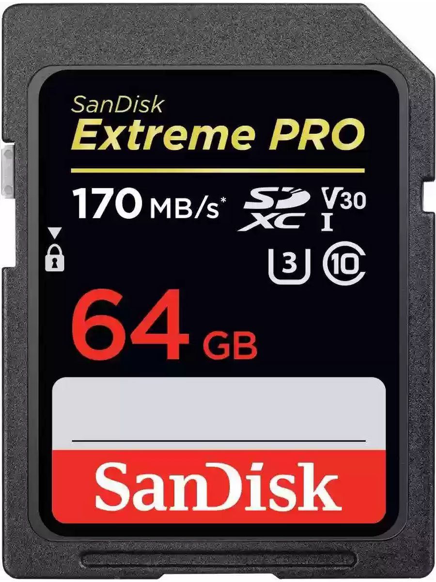 Карта памяти sandisk sdxc 256gb extreme pro uhs i v30 u3 200 140 mb s