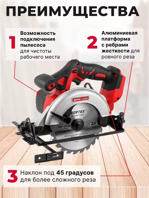 wortex Погружная пила с шиной CS 1612-1, вариант, фото 2