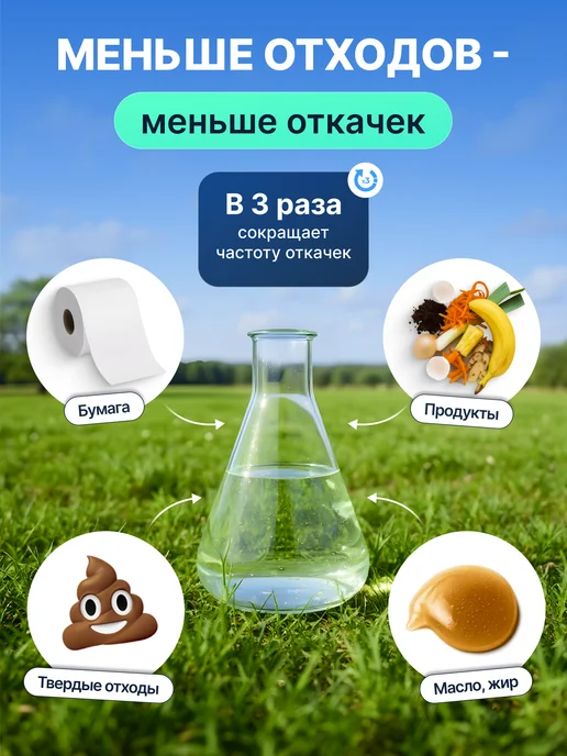 YARCHE Бактерии для септика, 6шт выгребных яма и биотуалетов, 6 шт, фото 4