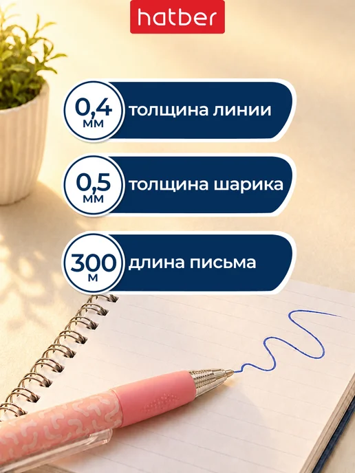 Hatber Ручки автоматические стираемые гелевые пиши стирай набор 3шт, 3 шт, фото 2