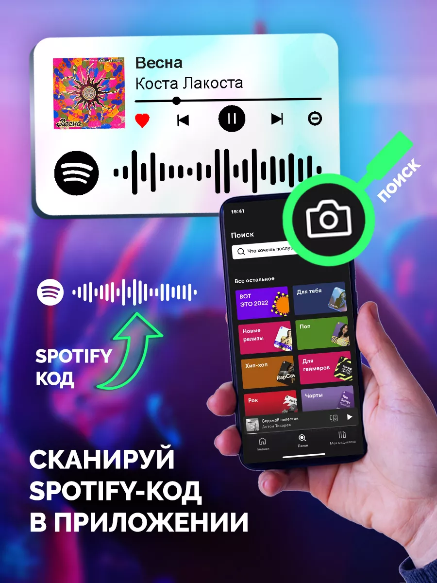 Спотифай Брелок Коста Лакоста - весна Arthata-spotify постер Спотифай  постер 173002098 купить за 273 ₽ в интернет-магазине Wildberries