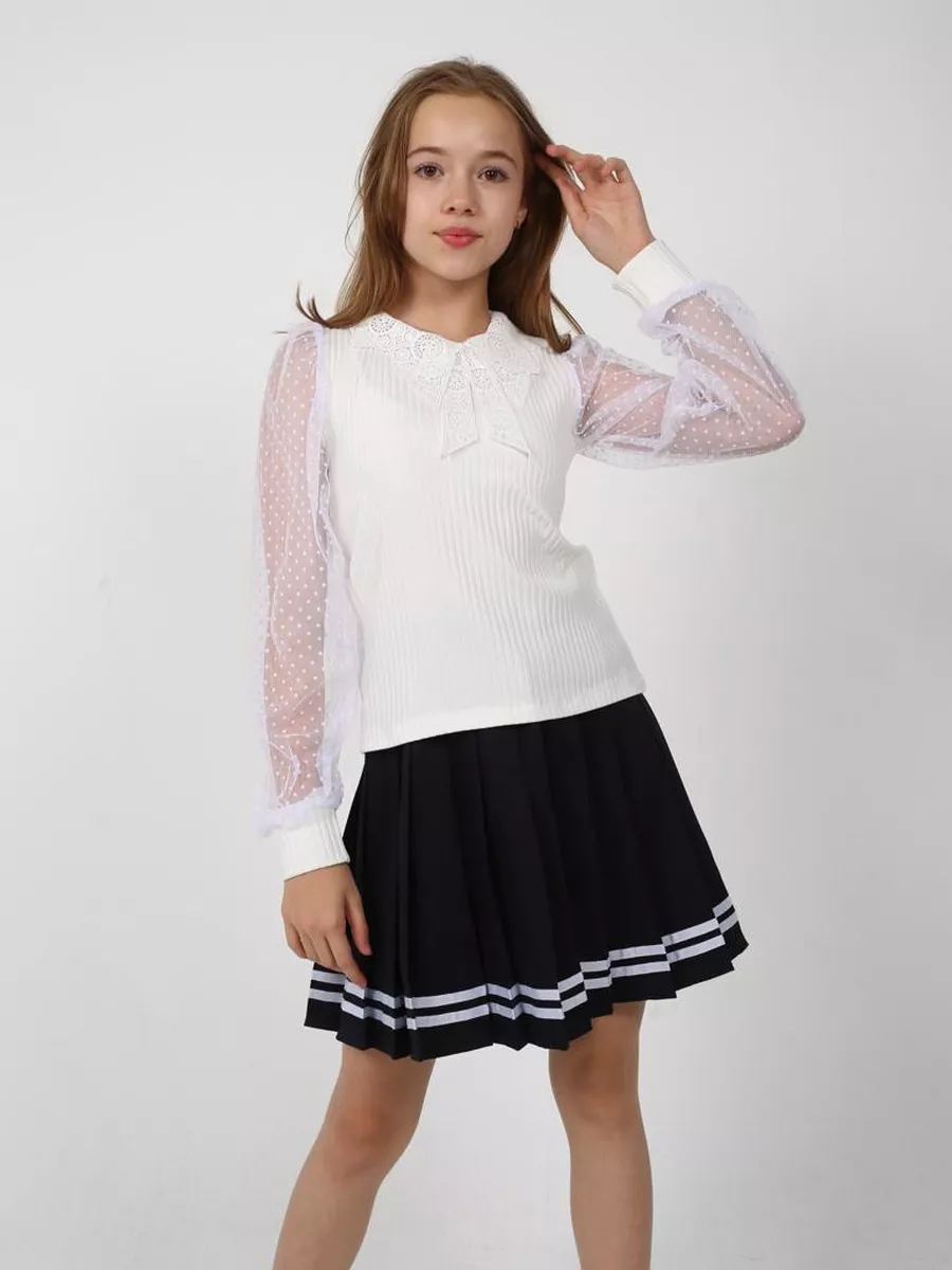 Продажа одежды для девочек - белая кофта