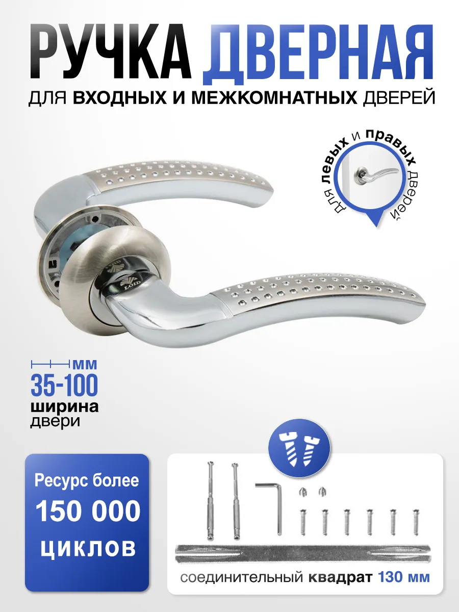 Ручки дверные (2 шт) Loid для межкомнатных и входных дверей