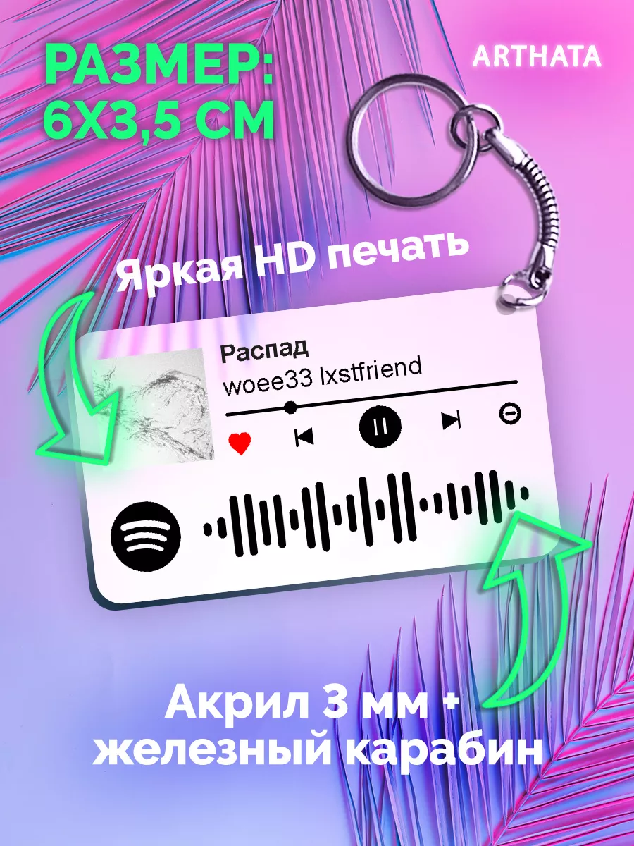 Спотифай Брелок woee33 lxstfriend - Распад Arthata-spotify постер Спотифай  постер 173012940 купить за 267 ₽ в интернет-магазине Wildberries