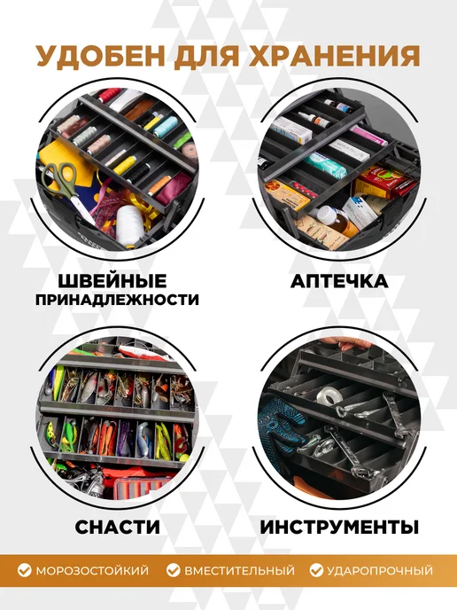 Nisus Ящик многофункциональный рыболовный для хранения снастей, вариант, фото 2