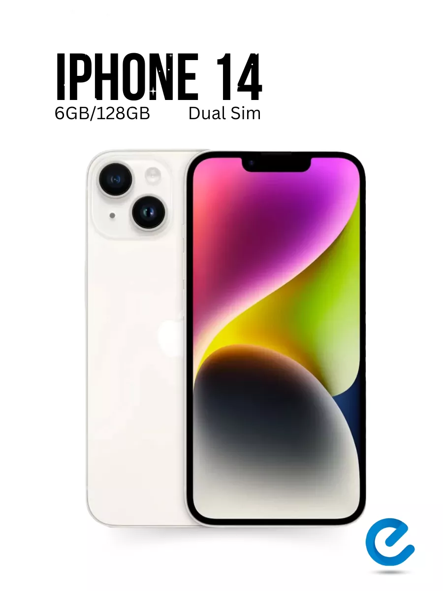 Телефон iphone айфон 14 128GB dual sim белый Apple 173087476 купить за 77  283 ₽ в интернет-магазине Wildberries