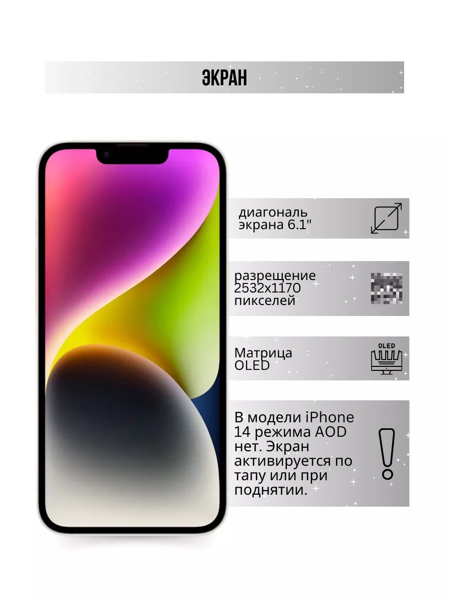 Телефон iphone айфон 14 128GB dual sim белый Apple 173087476 купить за 77  283 ₽ в интернет-магазине Wildberries