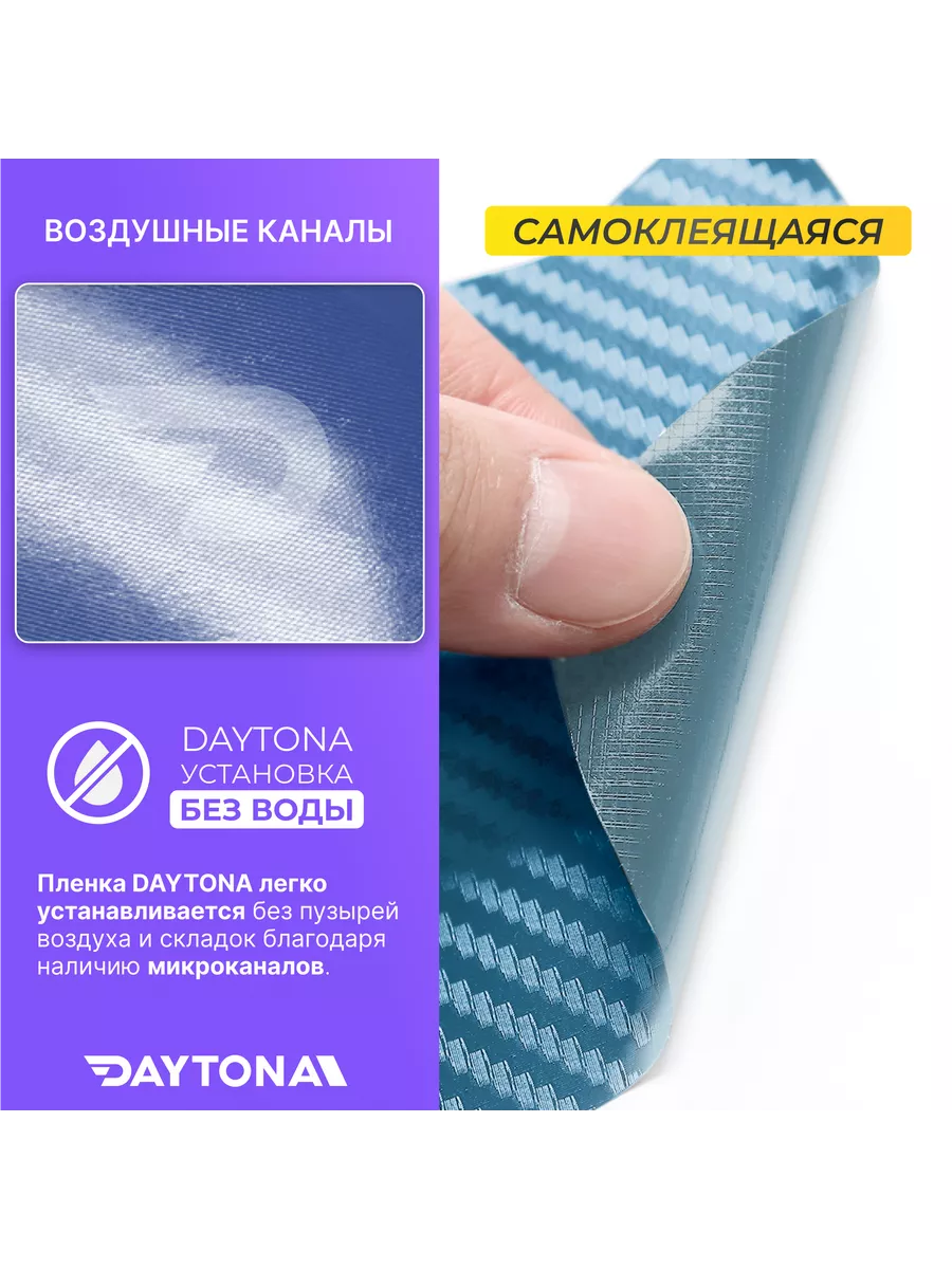 Самоклеящаяся пленка светло-синий карбон 3D 1.52м х 50см Daytona 173139617  купить за 1 021 ₽ в интернет-магазине Wildberries