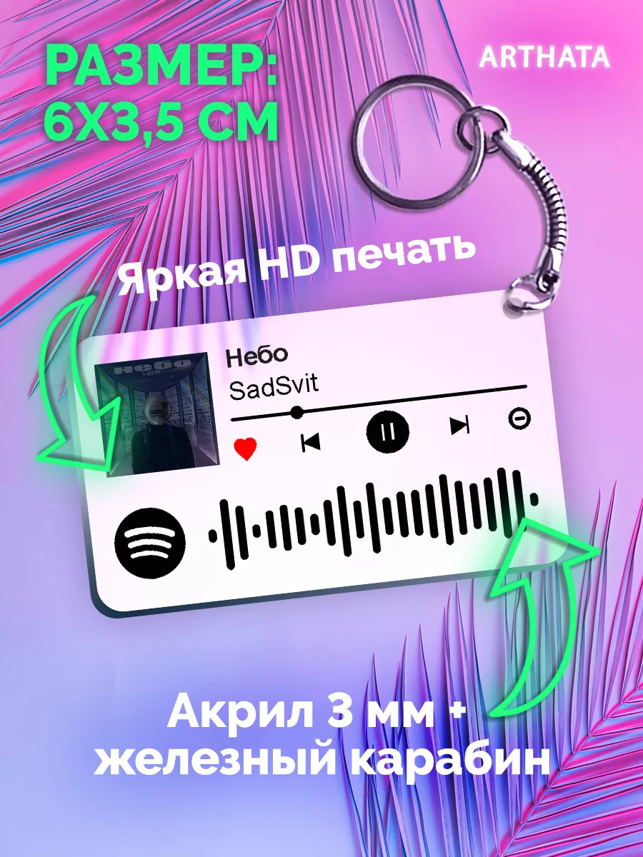 Спотифай Брелок SadSvit брелок для ключей SadSvit - Небо Arthata-spotify  постер Спотифай постер 173150896 купить за 264 ₽ в интернет-магазине  Wildberries