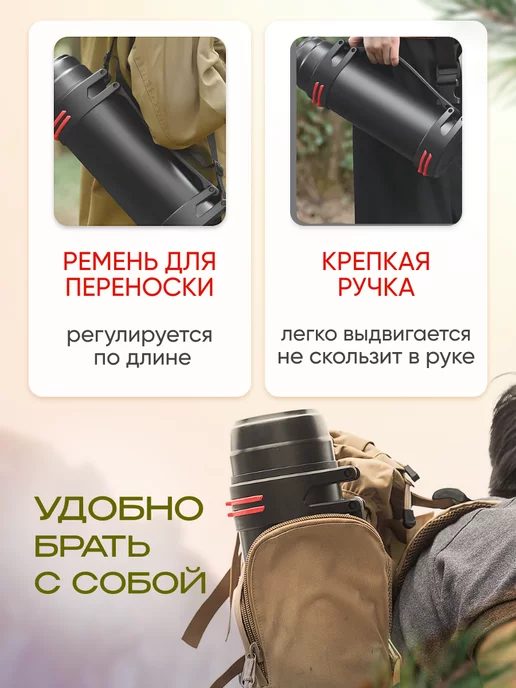 IvAlex Термос 2 л для чая металлический большой, 2 л, фото 8