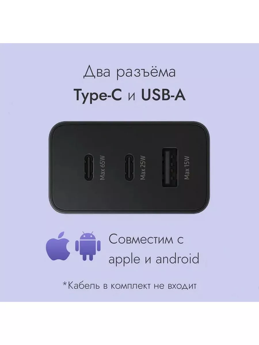 Зарядный адаптер Samsung Power Adapter Trio EP-T6530, 65W Signext 173192892  купить за 1 155 ₽ в интернет-магазине Wildberries