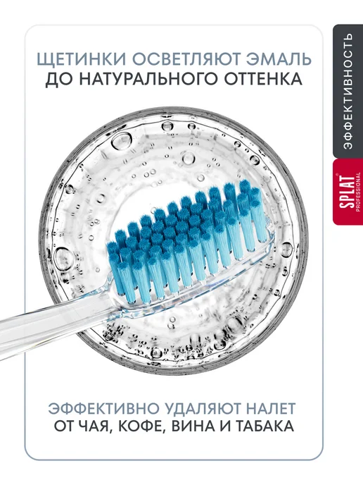 SPLAT Зубная щетка для отбеливания WHITENING средняя, набор 2 шт, 2 шт, фото 4