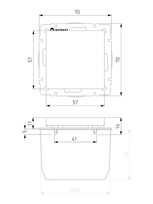 werkel Заглушка с суппортом W1159201 белый IP20, белый, фото 3