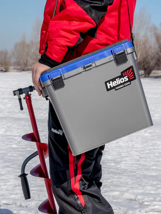 Helios Ящик рыболовный зимний для хранения снастей, синий, фото 2