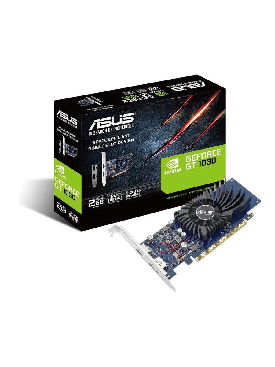 Asus Видеокарта GT 1030 2 ГБ RTL (90YV0AT2-M0NA00)