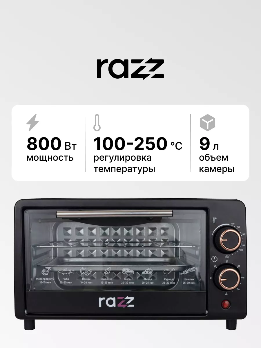 Мини-печь компактная REO-0309 RAZZ 173493865 купить за 1 733 ₽ в  интернет-магазине Wildberries