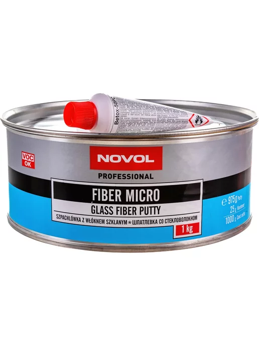 NOVOL Шпатлевка Fiber Micro 0,5кг, 1 кг, фото 2