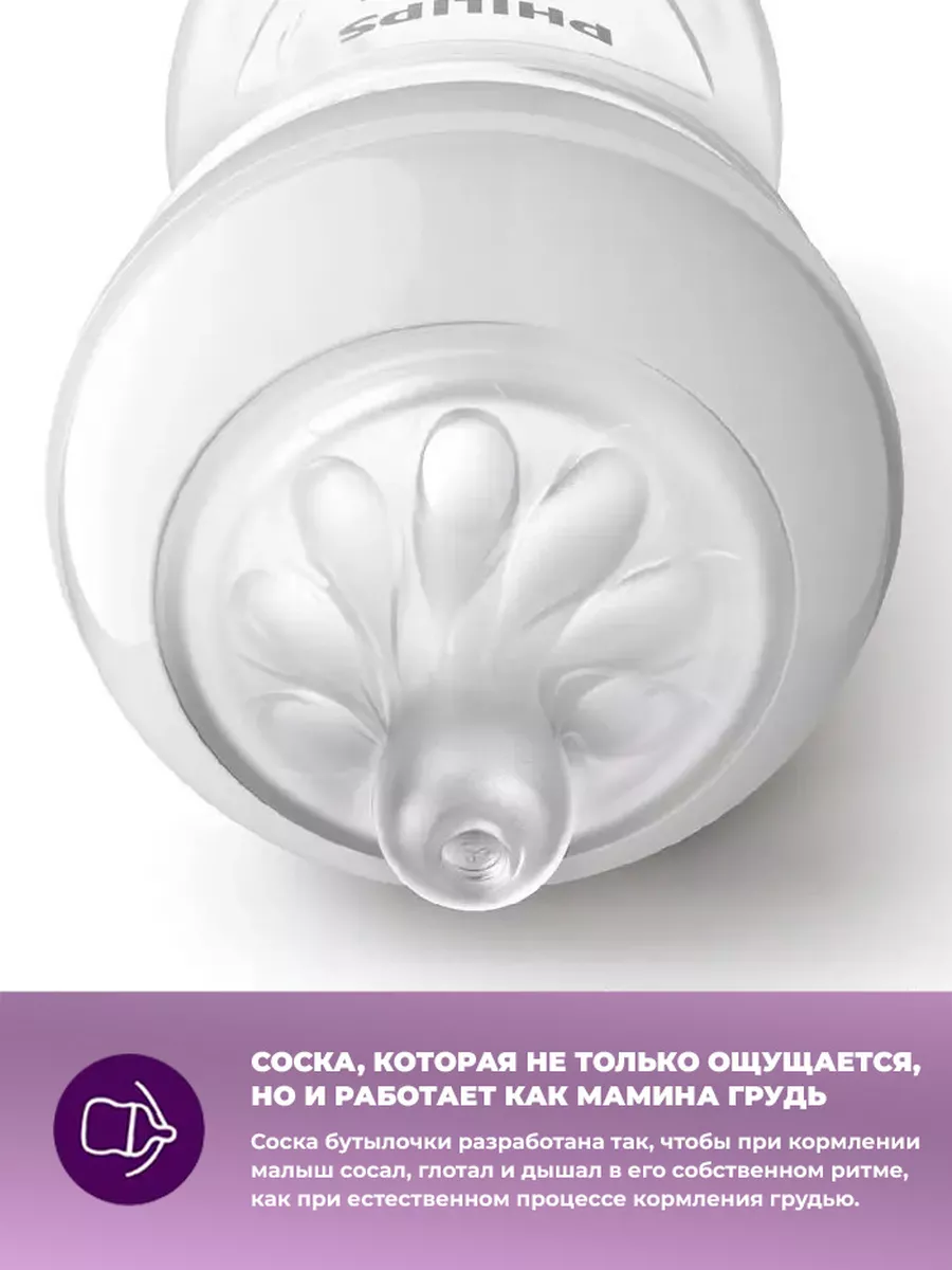 Philips AVENT Соска Natural Response, 3 мес.+, 2 шт., SCY964/02