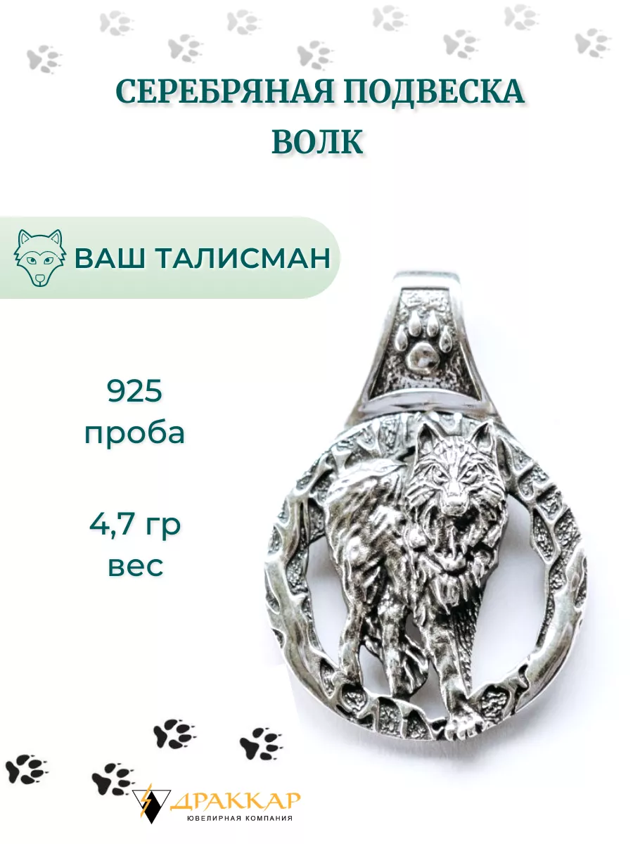 Подвеска на шею серебро 925 проба Драккар 173507571 купить за 1 901 ₽ в  интернет-магазине Wildberries