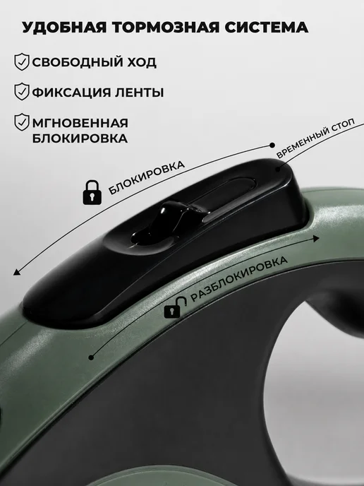 DoyDi Поводок рулетка 5 метров до 30 кг, 30 кг, фото 2
