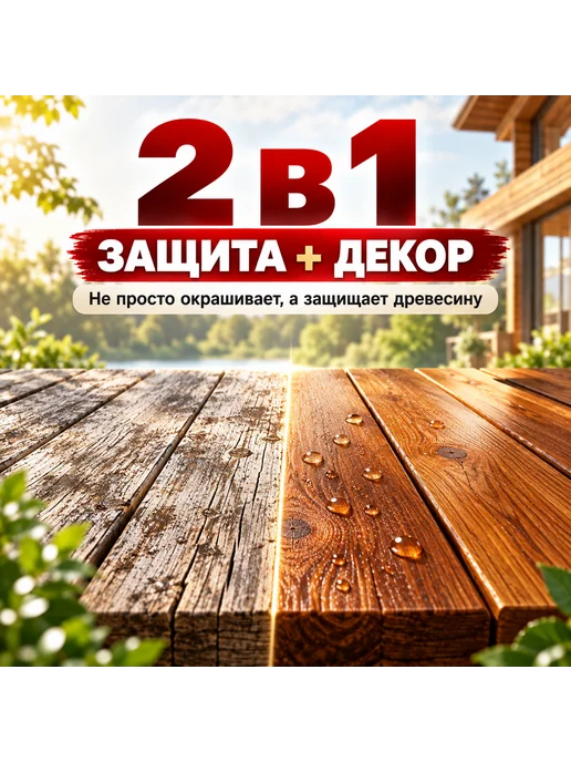 Акватекс Декоративная пропитка для дерева Экстра 0,8 л, 2,7 л, фото 3