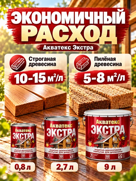 Акватекс Декоративная пропитка для дерева Экстра 2,7 л, 2,7 л, фото 6