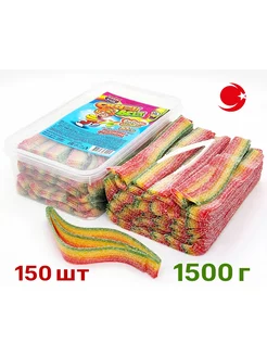 Жевательный мармелад CRAZY GUMMY Радуга ремешки 1500гр Канди Клаб 173595666 купить за 746 ₽ в интернет-магазине Wildberries