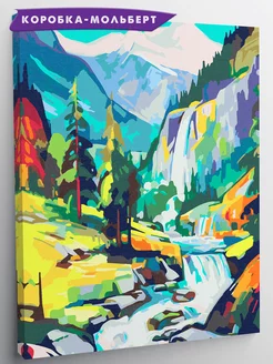 Картина по номерам Красочный водопад Природа и пейзаж 30x40 Red Panda 173597815 купить за 801 ₽ в интернет-магазине Wildberries