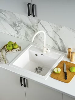 Мойка для кухни каменная со смесителем Gerhans 173620404 купить за 12 866 ₽ в интернет-магазине Wildberries