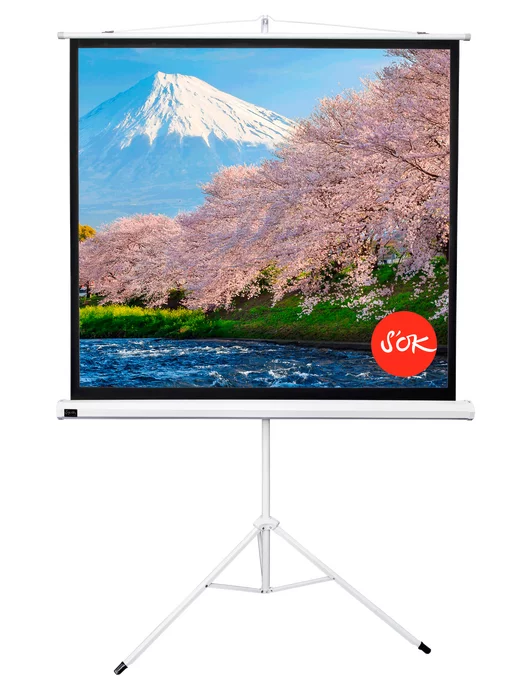 S'OK Экран для проектора на штативе 180x180 см 1 1 100 дюймов, 180x180 см, фото 2