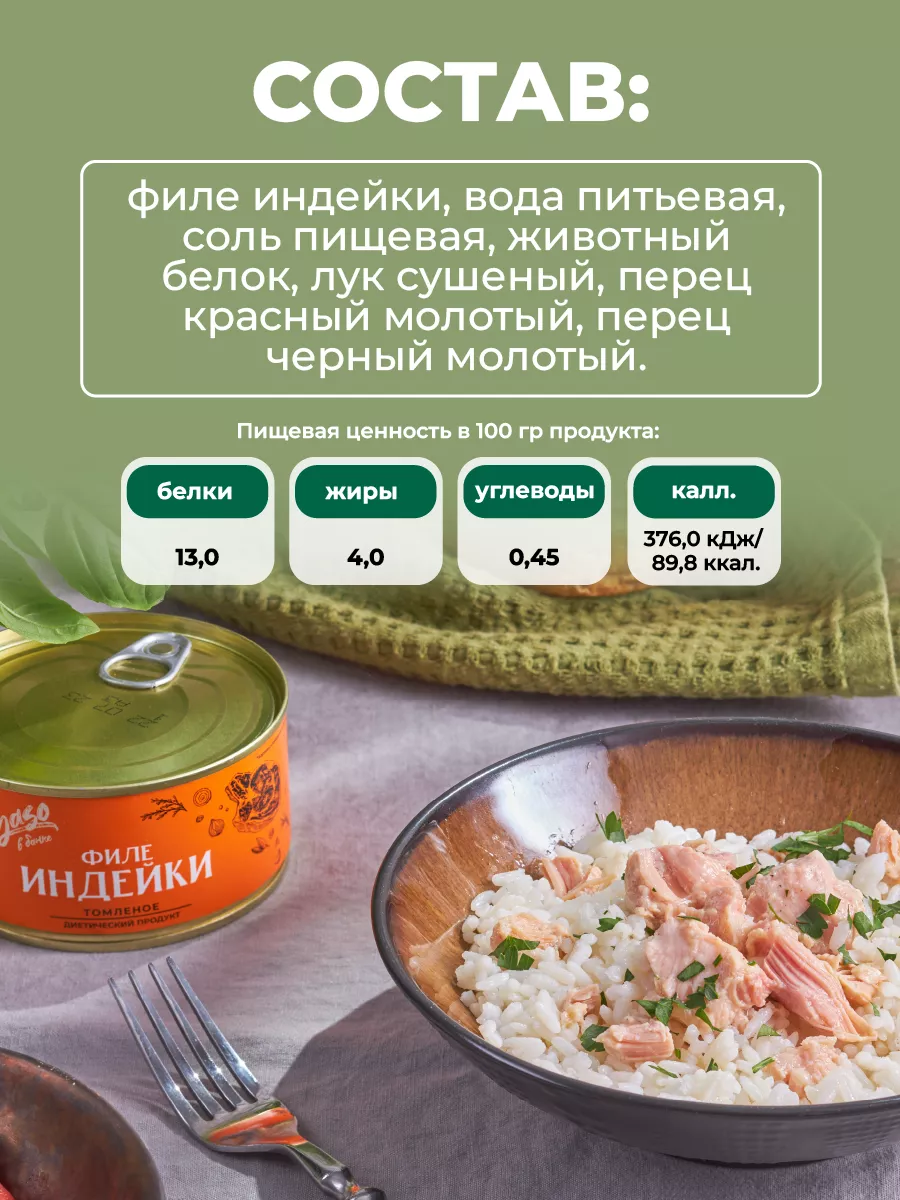 Консервы Филе индейки томленое 325 гр. Мясо в банке- 12 шт Мясо в банке  173639171 купить за 2 254 ₽ в интернет-магазине Wildberries